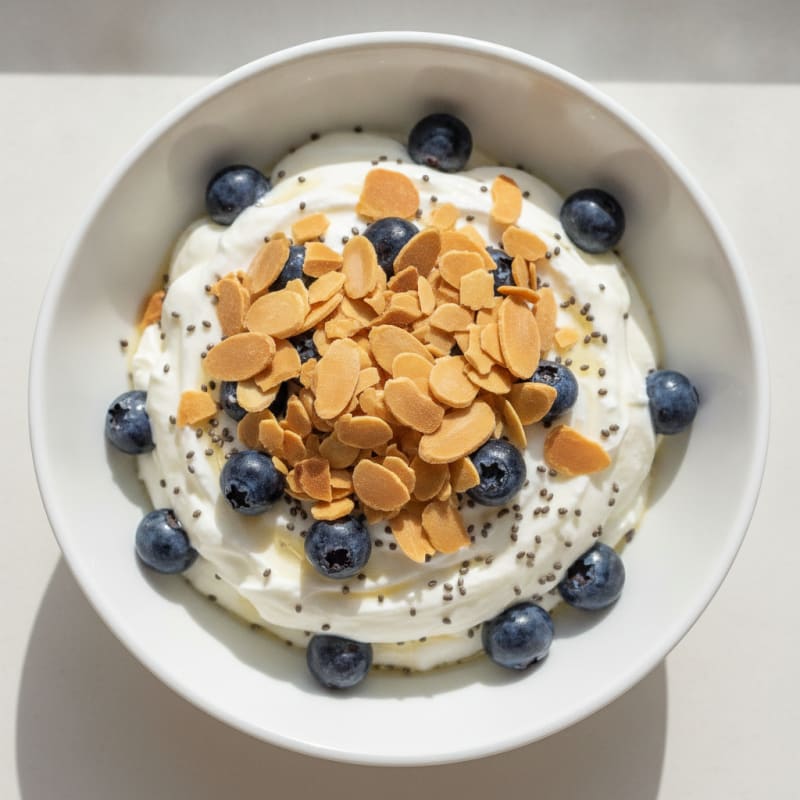 Creamy Greek Yogurt Protein Parfait with Almonds