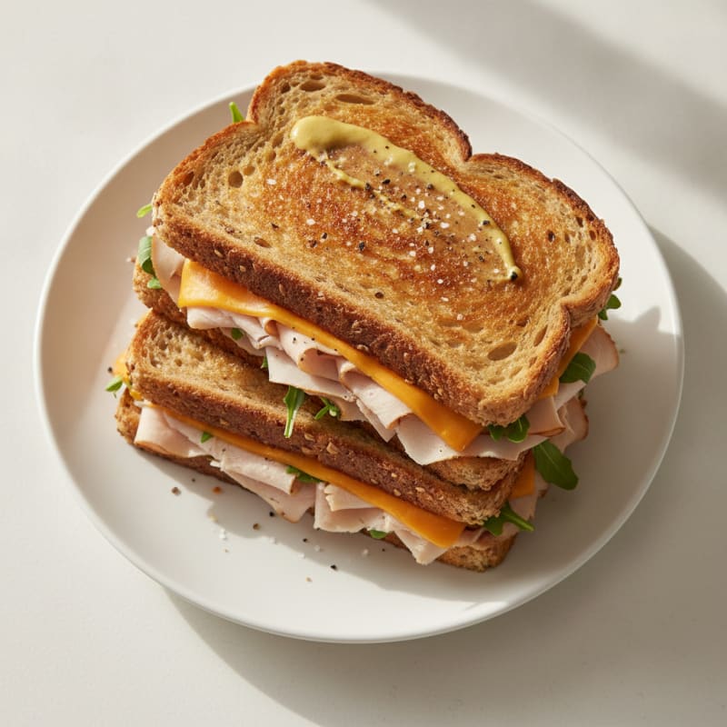 Triple-Decker Turkey and Cheddar Grilled Cheese
