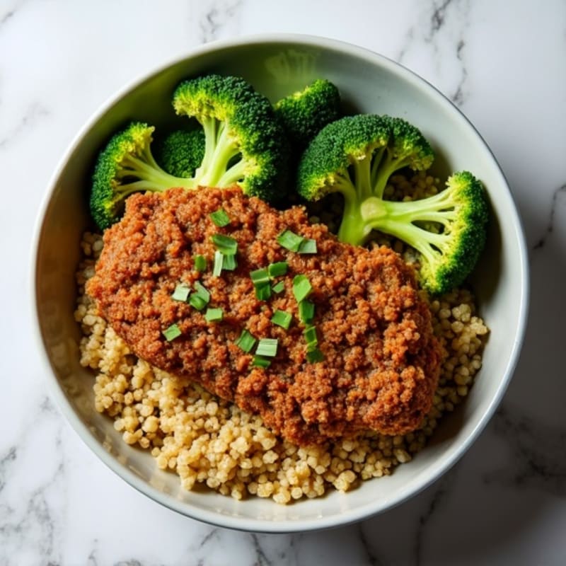 Crispy Ground Turkey and Roasted Broccoli Bowl