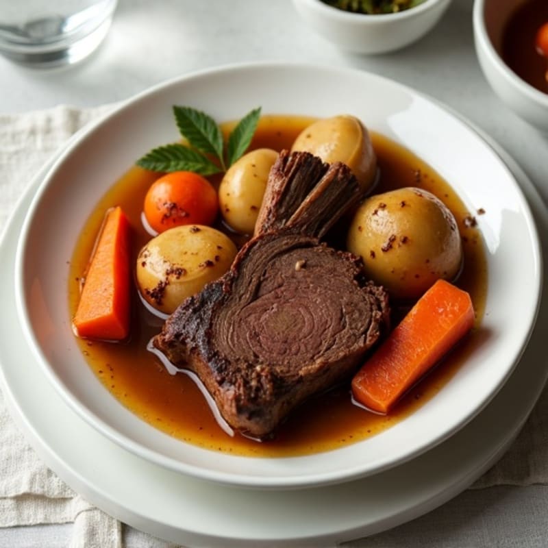 Tender Slow-Cooked Beef Pot Roast with Hearty Root Vegetables
