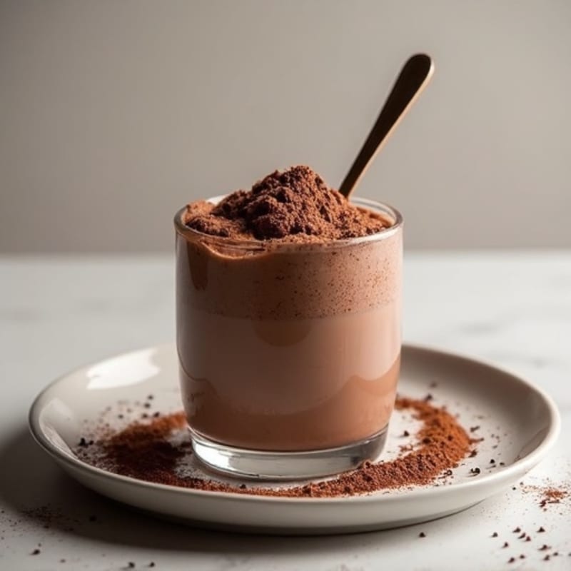 Chocolate Protein Mousse with Chia Seeds