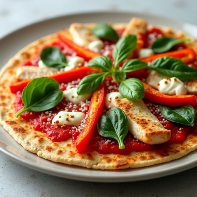 Crispy High-Protein Chicken and Fresh Veggie Pizza