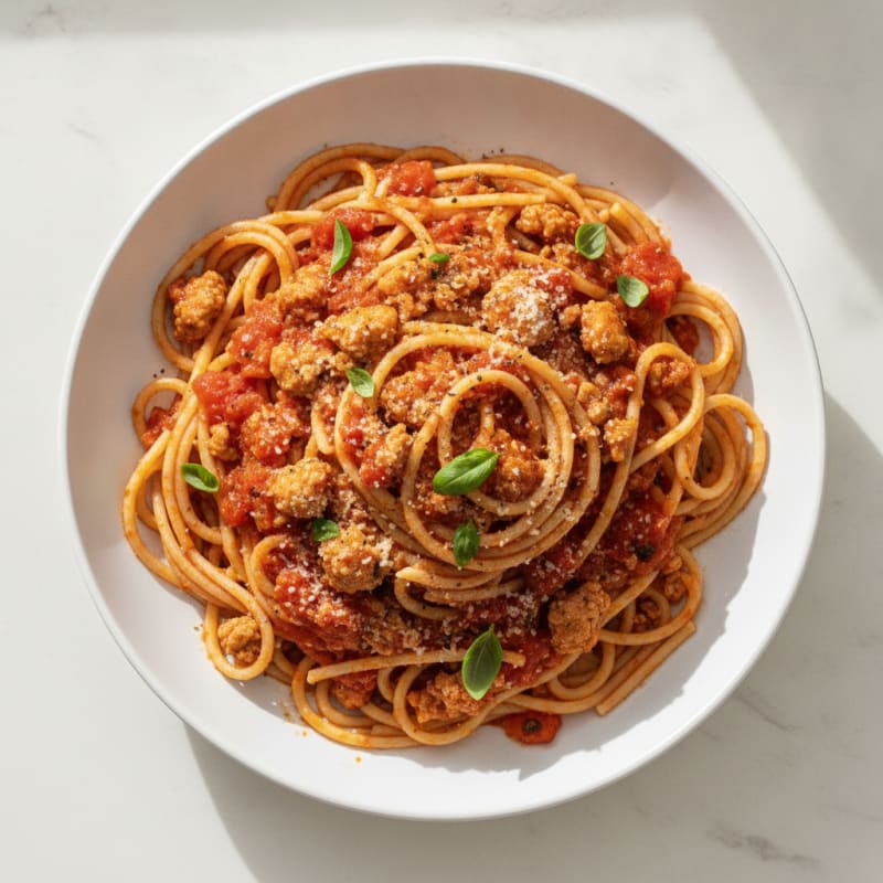 Classic Spaghetti with Rich Marinara Sauce