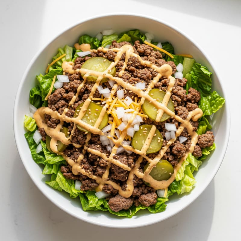 Big Mac Inspired Protein Bowl