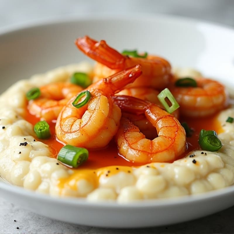 Healthy Cajun Shrimp with Creamy Grits