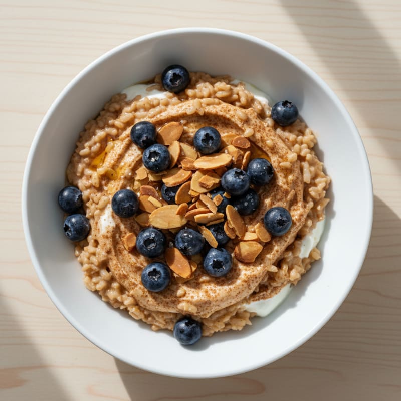 Creamy Cinnamon Brown Rice Breakfast Bowl