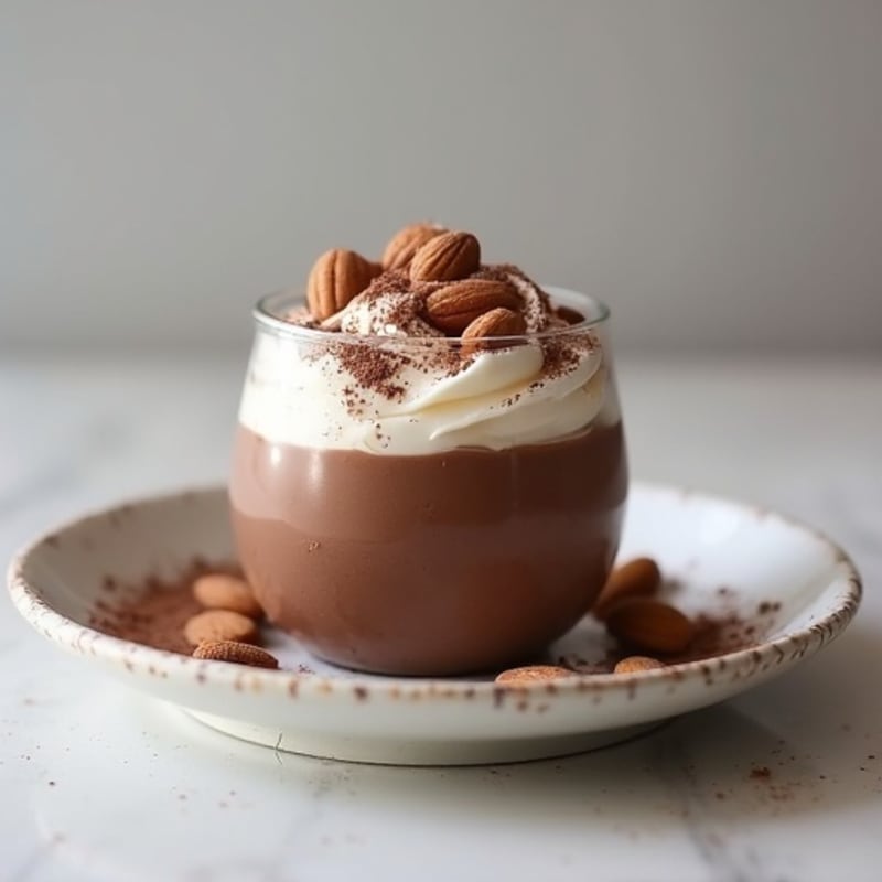 Silky Chocolate Protein Mousse with Almond Butter