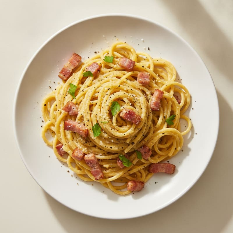 Classic Pasta Carbonara with Pancetta