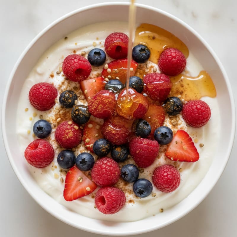 Greek Yogurt with Honey and Berries