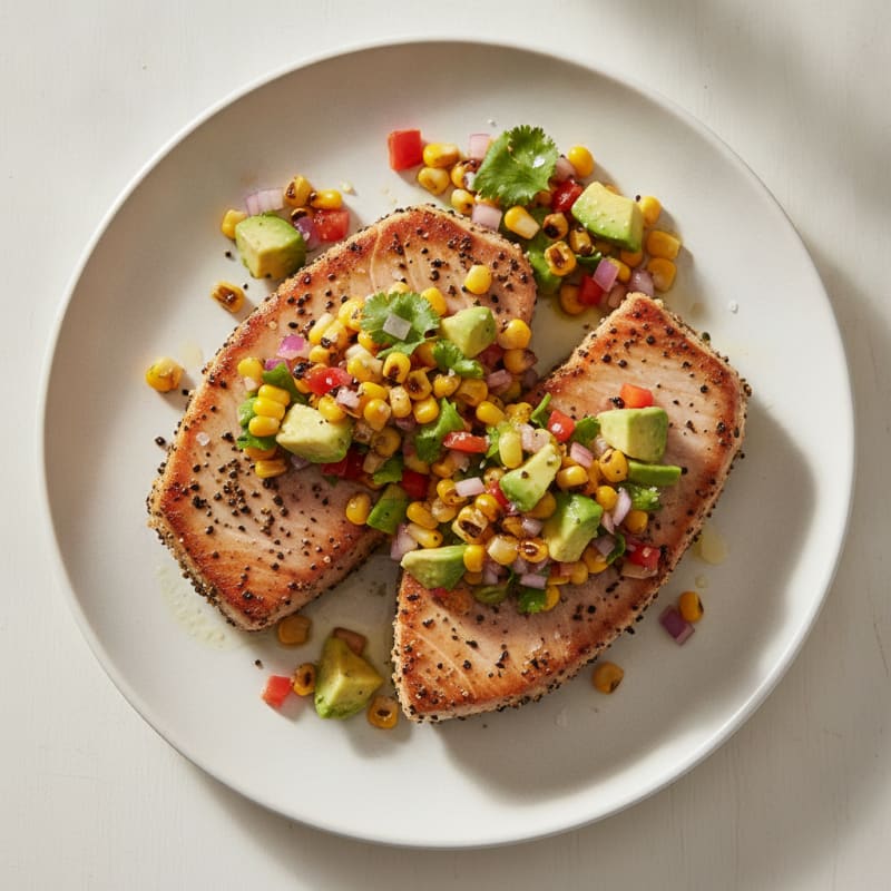 Seared Tuna with Roasted Corn Salsa