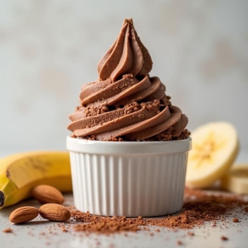 Protein-Packed Chocolate Almond Nice Cream