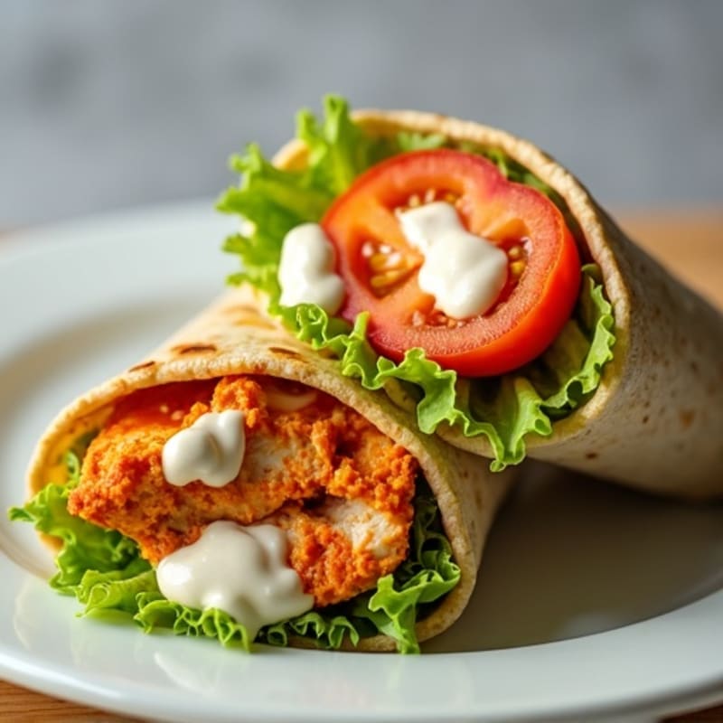 Roasted Buffalo Ranch Chicken Wrap