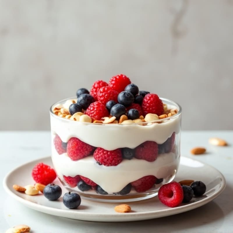 Greek Yogurt Protein Parfait with Mixed Berries