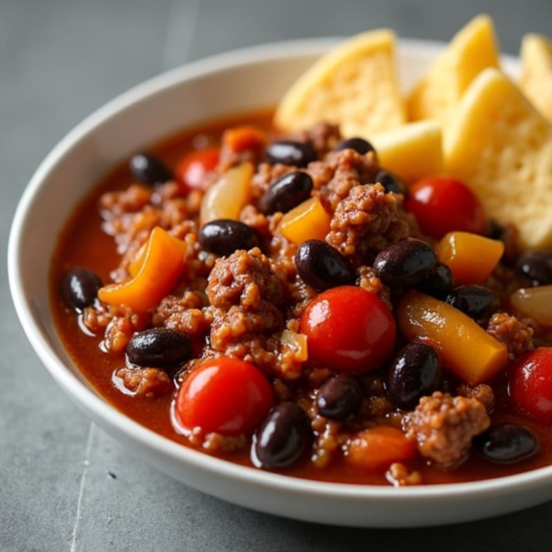 Hearty Black Bean and Beef Slow Cooker Chili