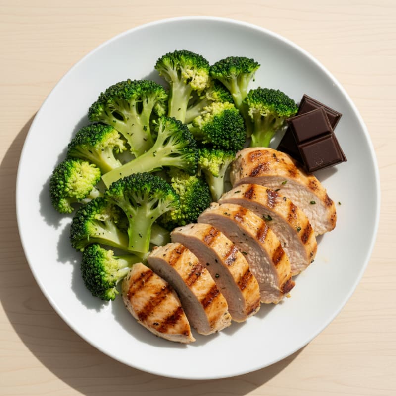 Grilled Turkey Breast with Steamed Broccoli