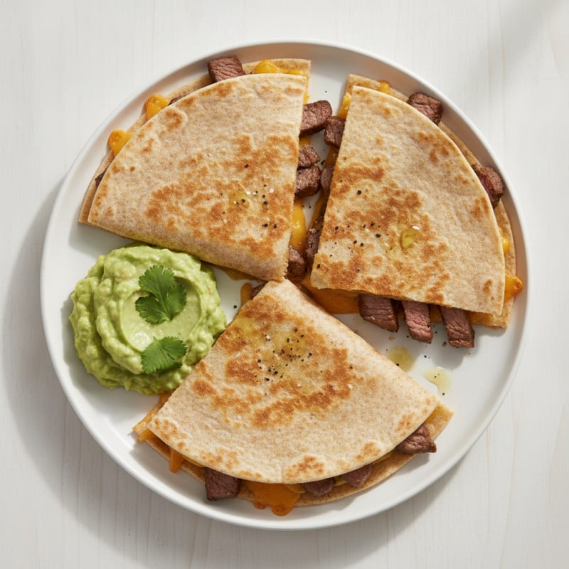 Carne Asada Quesadillas with Guacamole