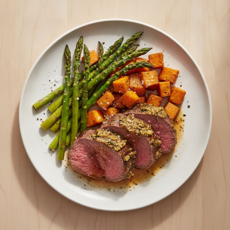 Garlic Herb Roasted Beef Tenderloin