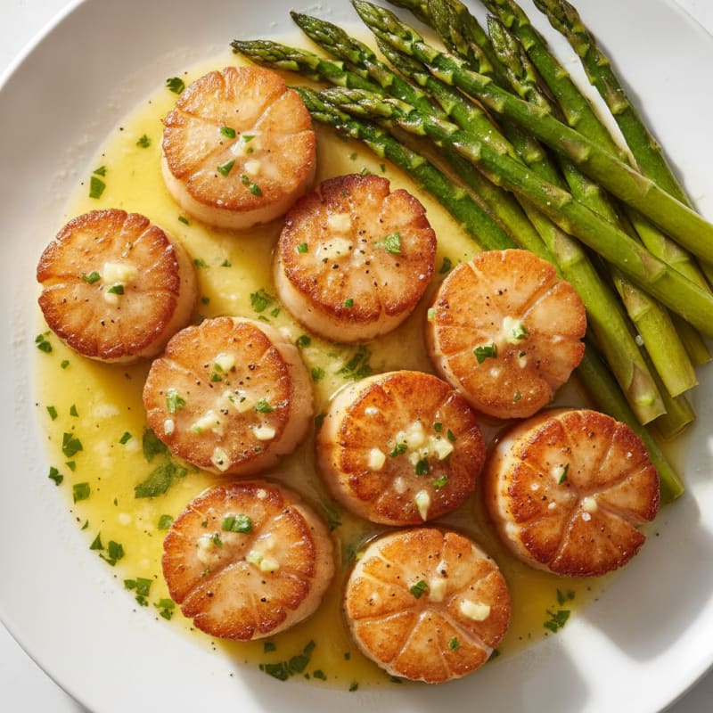 Pan-Seared Scallops with Lemon-Herb Butter