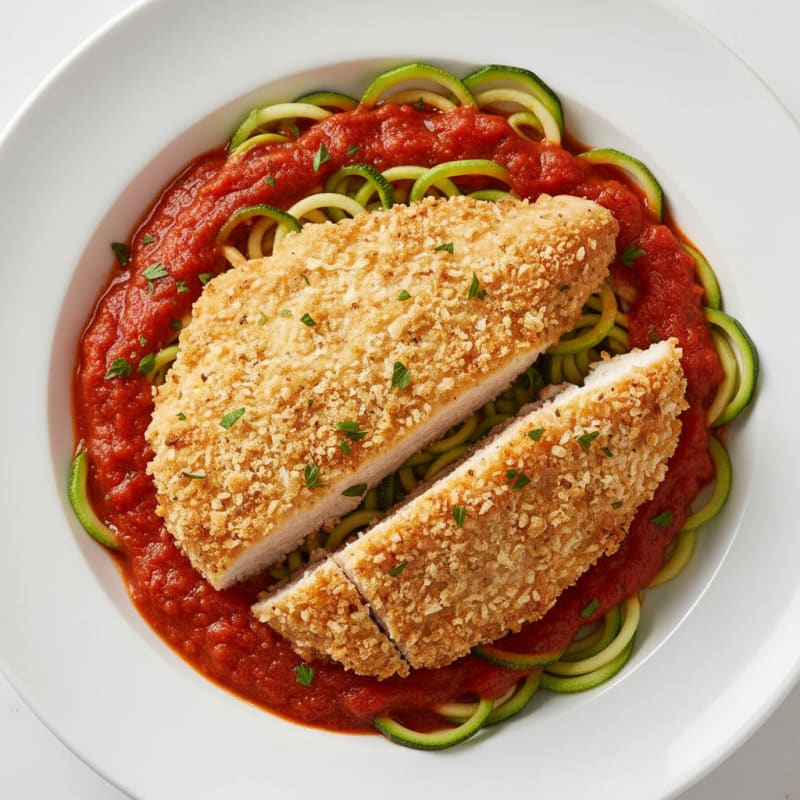 Crispy Parmesan Chicken with Zesty Marinara