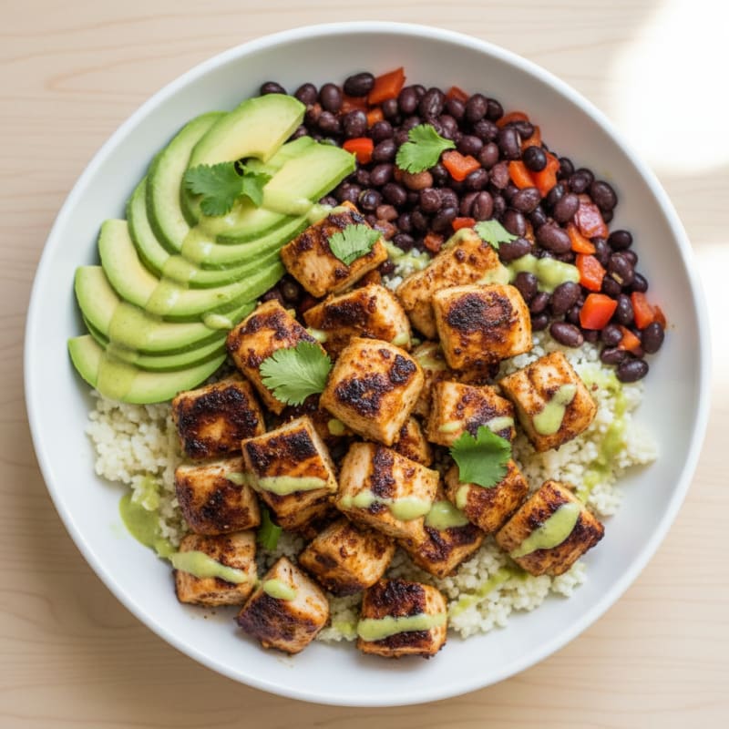 Charred Chili-Lime Chicken & Avocado Bowl