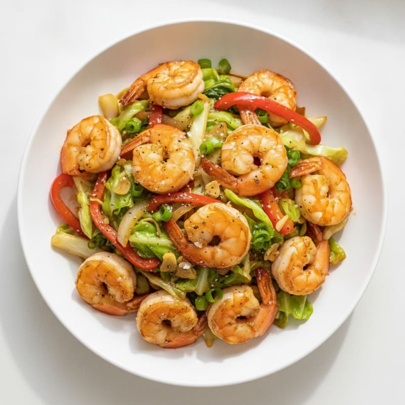 Shrimp and Cabbage Stir-Fry