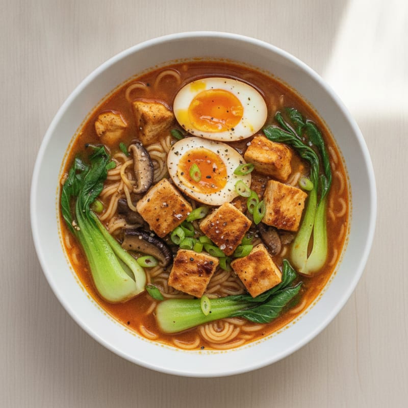 Sriracha Chicken Ramen Soup