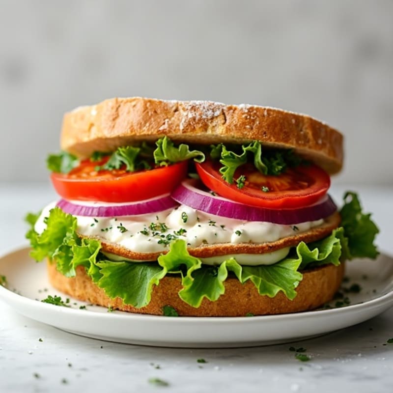 Herb-Roasted Chicken and Greek Yogurt Salad Sandwich