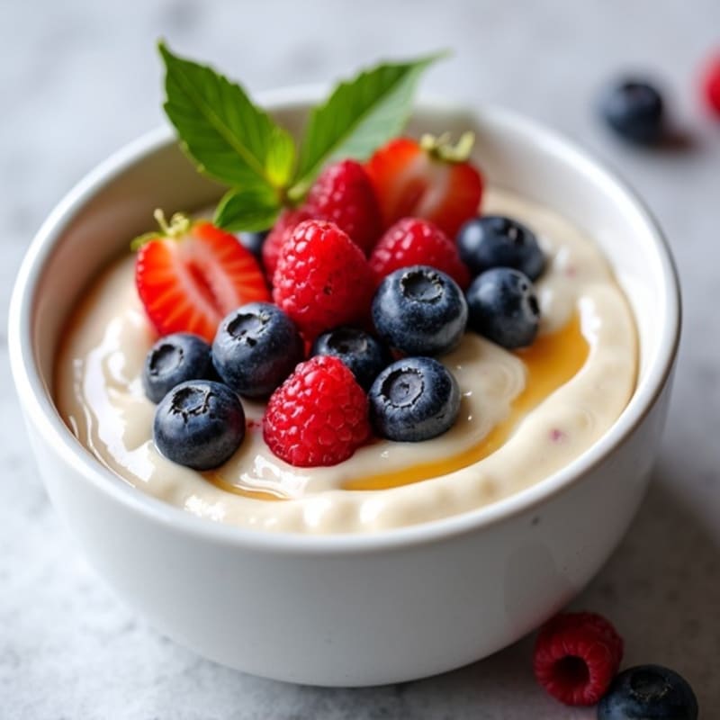 Creamy Greek Yogurt Protein Bowl with Mixed Berries