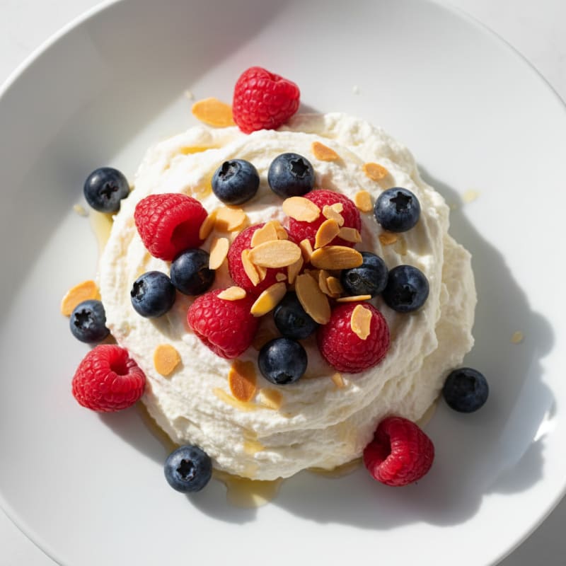 Silky Greek Yogurt Protein Mousse with Berries