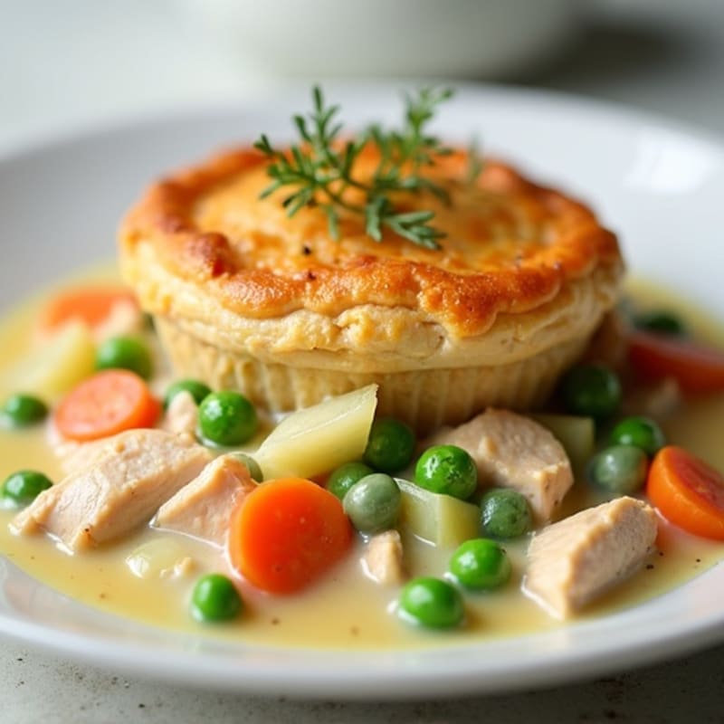 Healthy Creamy Chicken and Vegetable Pot Pie