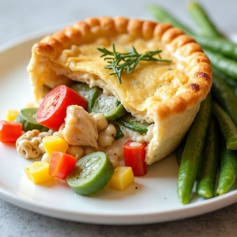 Healthy Creamy Chicken and Vegetable Pot Pie