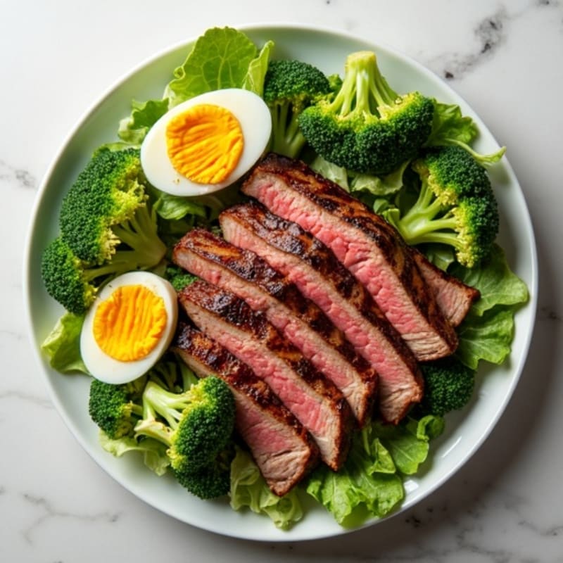 Grilled Steak Salad with Broccoli and Balsamic Vinaigrette