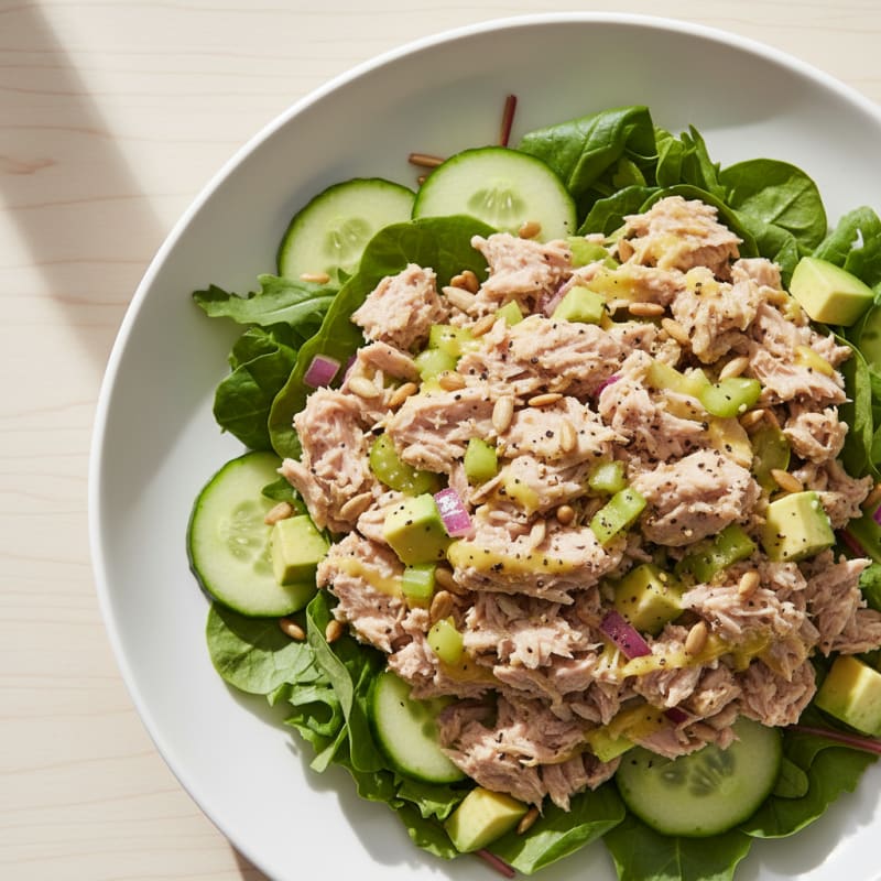Zesty Tuna Salad with Crispy Greens