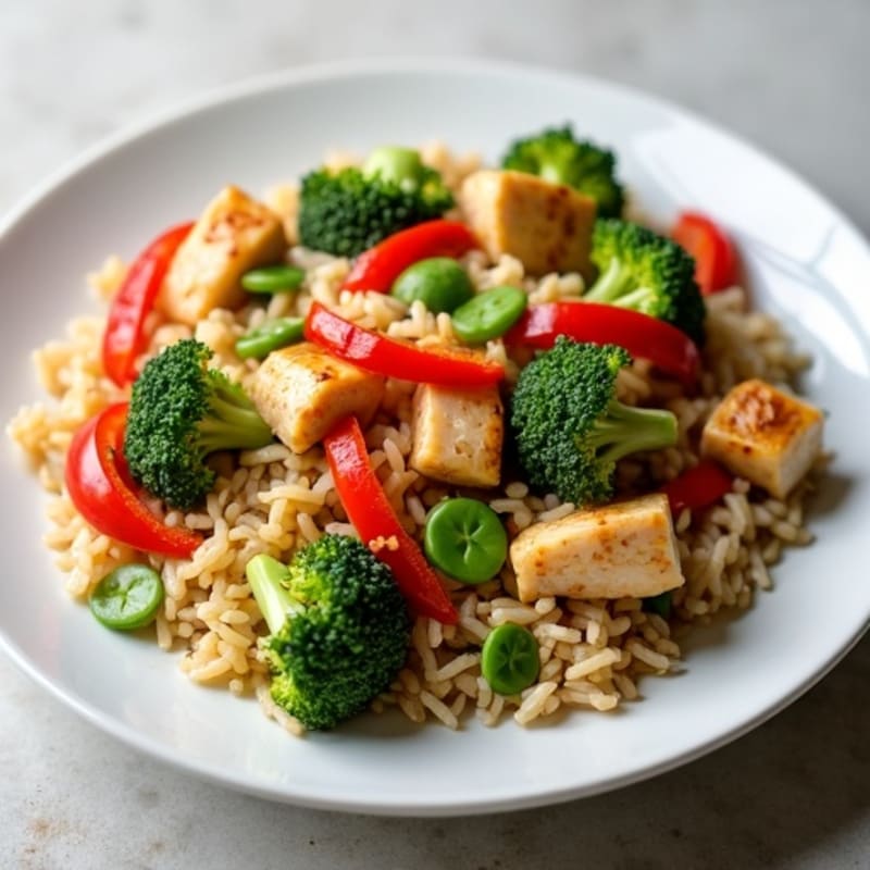 Lean Chicken and Vegetable Brown Rice Stir-Fry