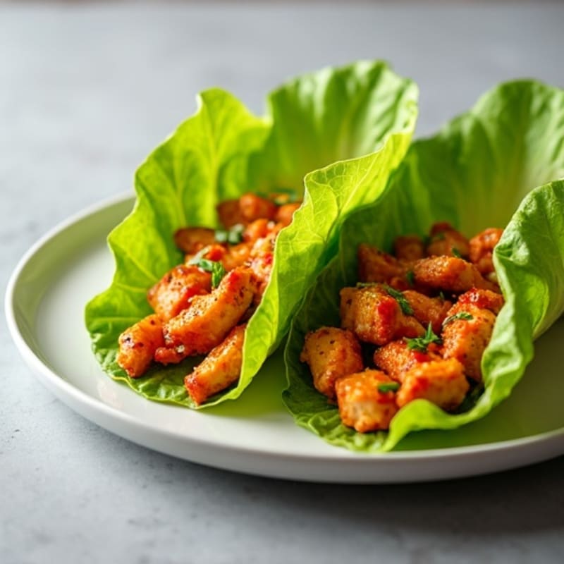 Crispy Buffalo Chicken Lettuce Wrap