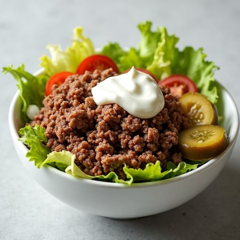 Protein-Packed Big Mac Style Lean Ground Beef Bowl