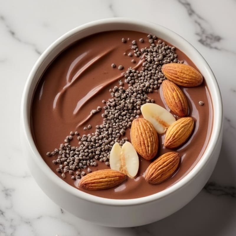 Silky Chocolate Protein Pudding with Chia Seeds