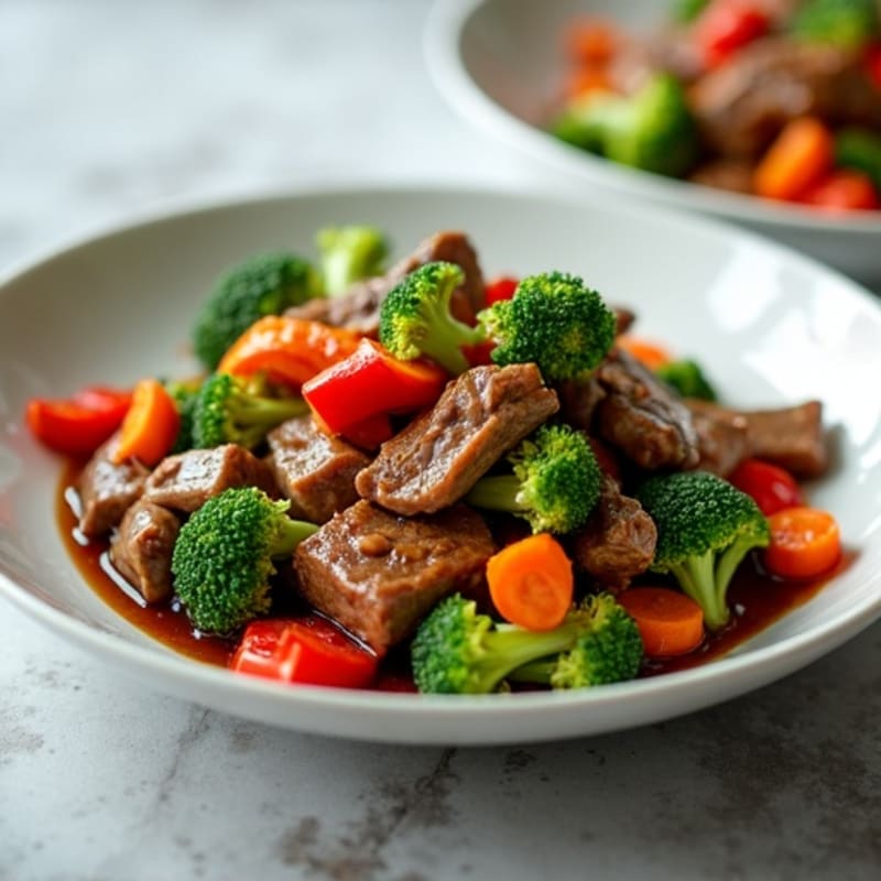 Lean Beef and Veggie Stir Fry with Garlic-Ginger Sauce
