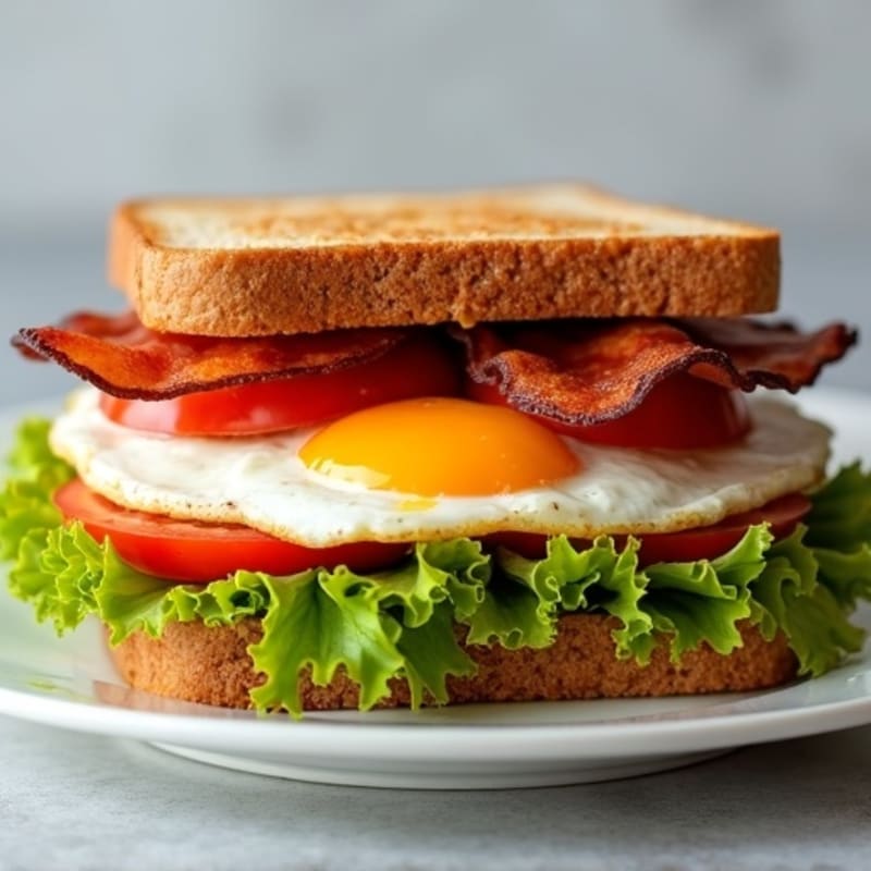 Crispy Bacon, Fresh Tomato, Lettuce, and Creamy Avocado Sandwich