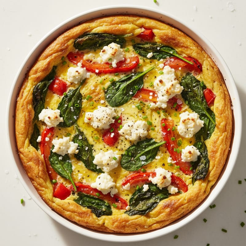 Roasted Vegetable and Feta Frittata