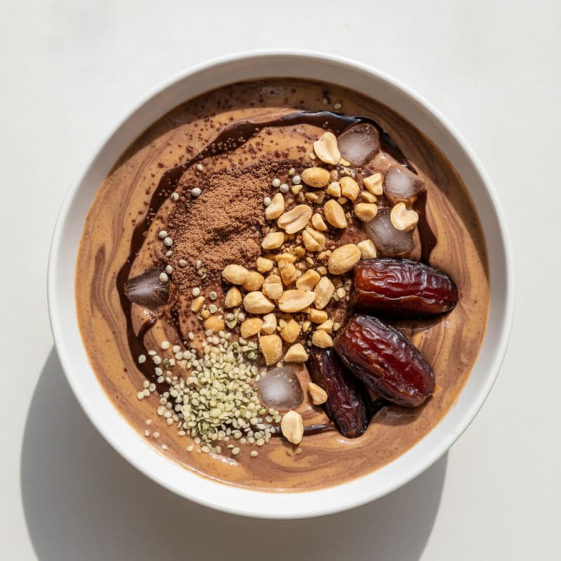 Peanut Butter Chocolate Protein Shake with Dates