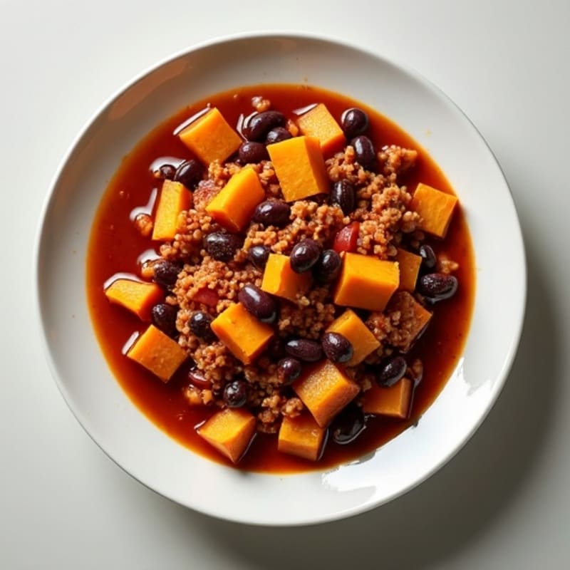 Spiced Turkey Butternut Squash Chili with Black Beans