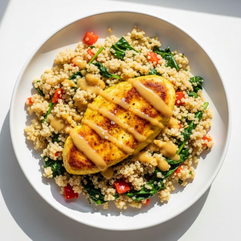 Golden Turmeric Chicken with Fluffy Quinoa