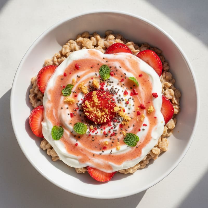Strawberry Shortcake Overnight Oats