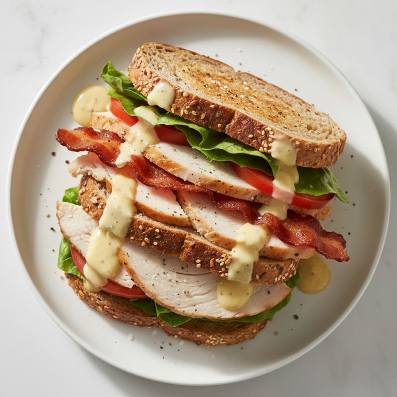 Crispy Turkey Club with Zesty Aioli