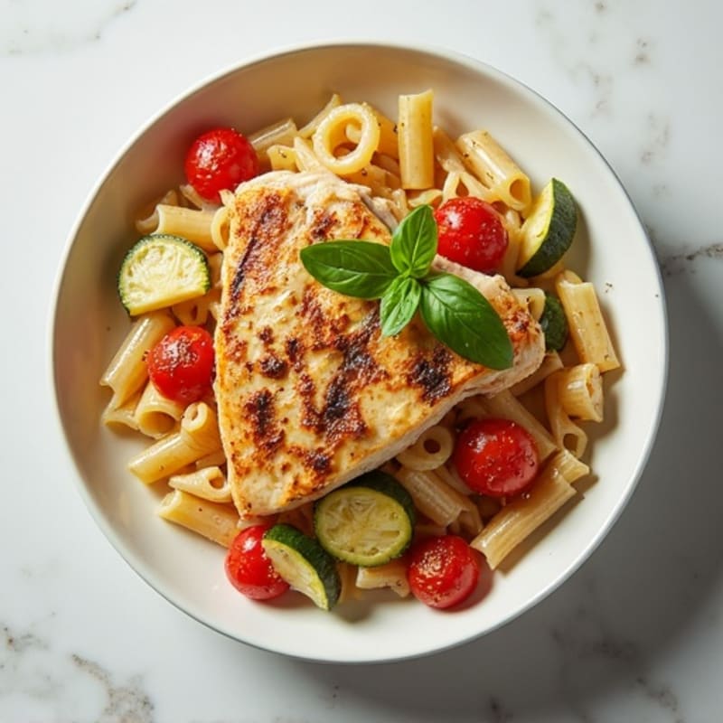 Creamy Chicken and Roasted Vegetable Pasta