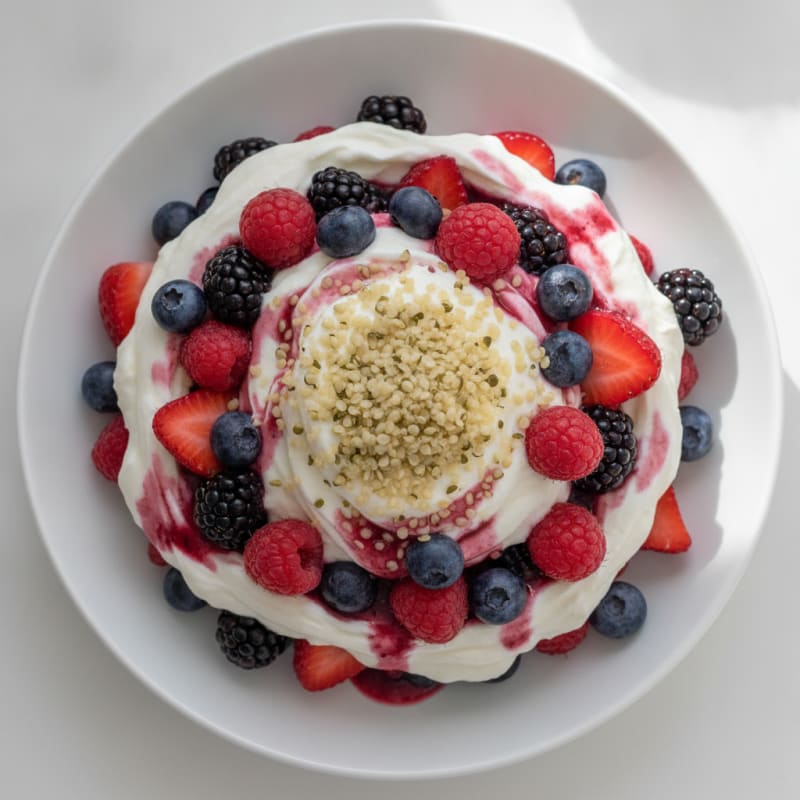 Greek Yogurt Protein Parfait with Mixed Berries