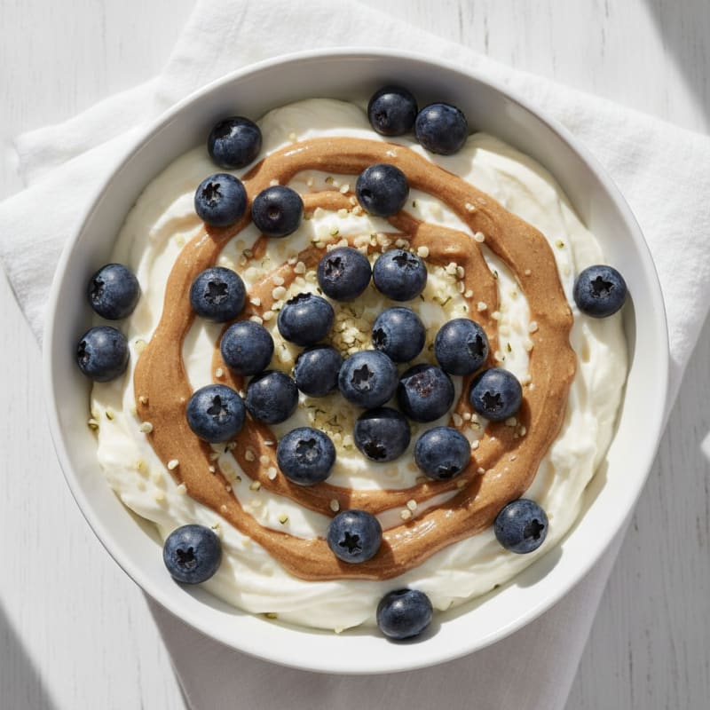 Silky Greek Yogurt Protein Pudding with Berries