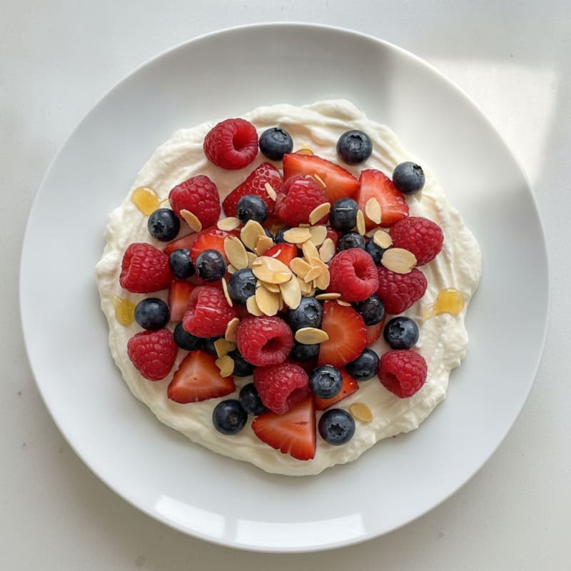 Silky Greek Yogurt Protein Mousse with Mixed Berries