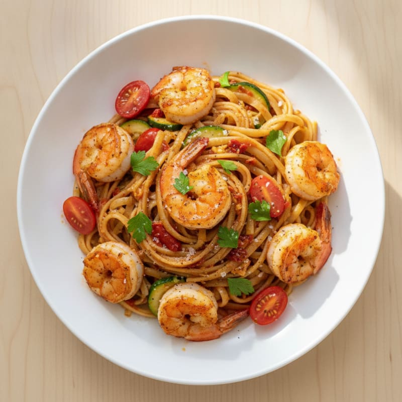 Spicy Calabrian Chili Shrimp Linguine